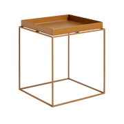 Square caramel metal coffee table 40 x 40 x 44 cm Tray - HAY