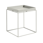 Grey metal square coffee table 40 x 40 x 44 cm Tray - HAY