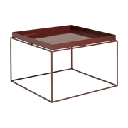 Square chocolate metal coffee table 60 x 60 x 39 cm Tray - HAY