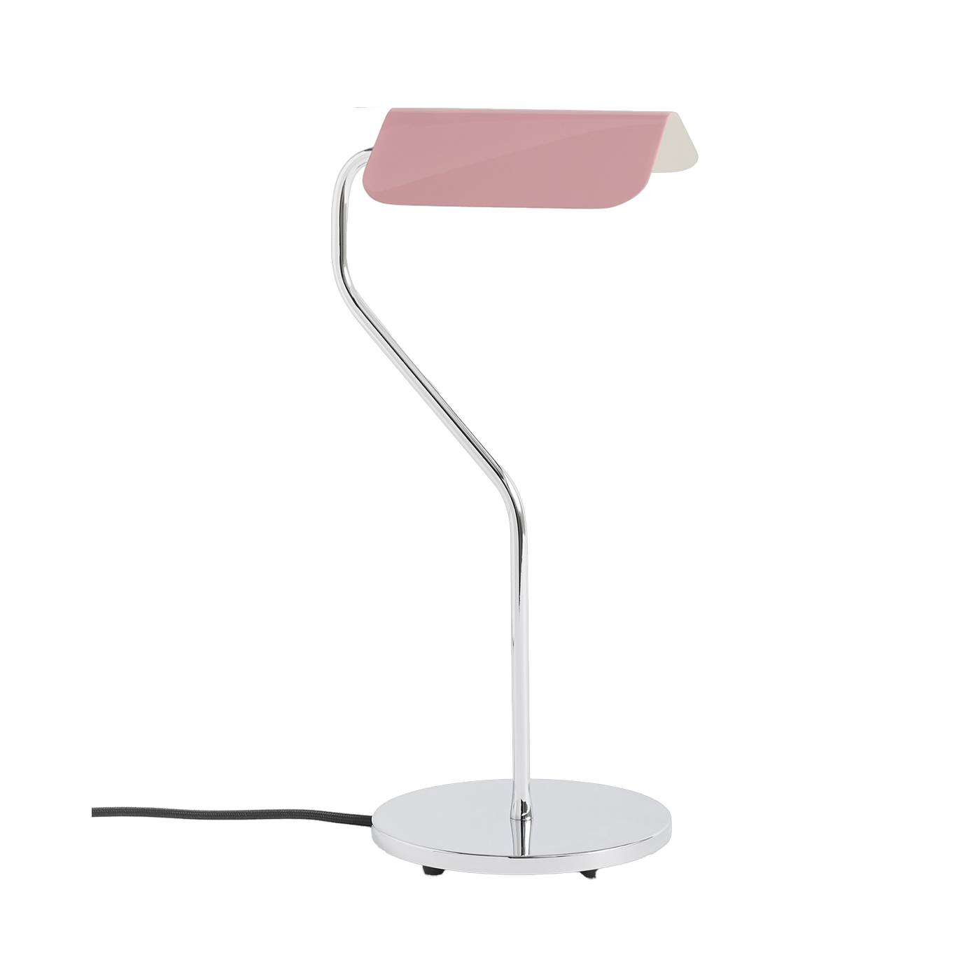 bureau base curved pink lamp Apex - HAY