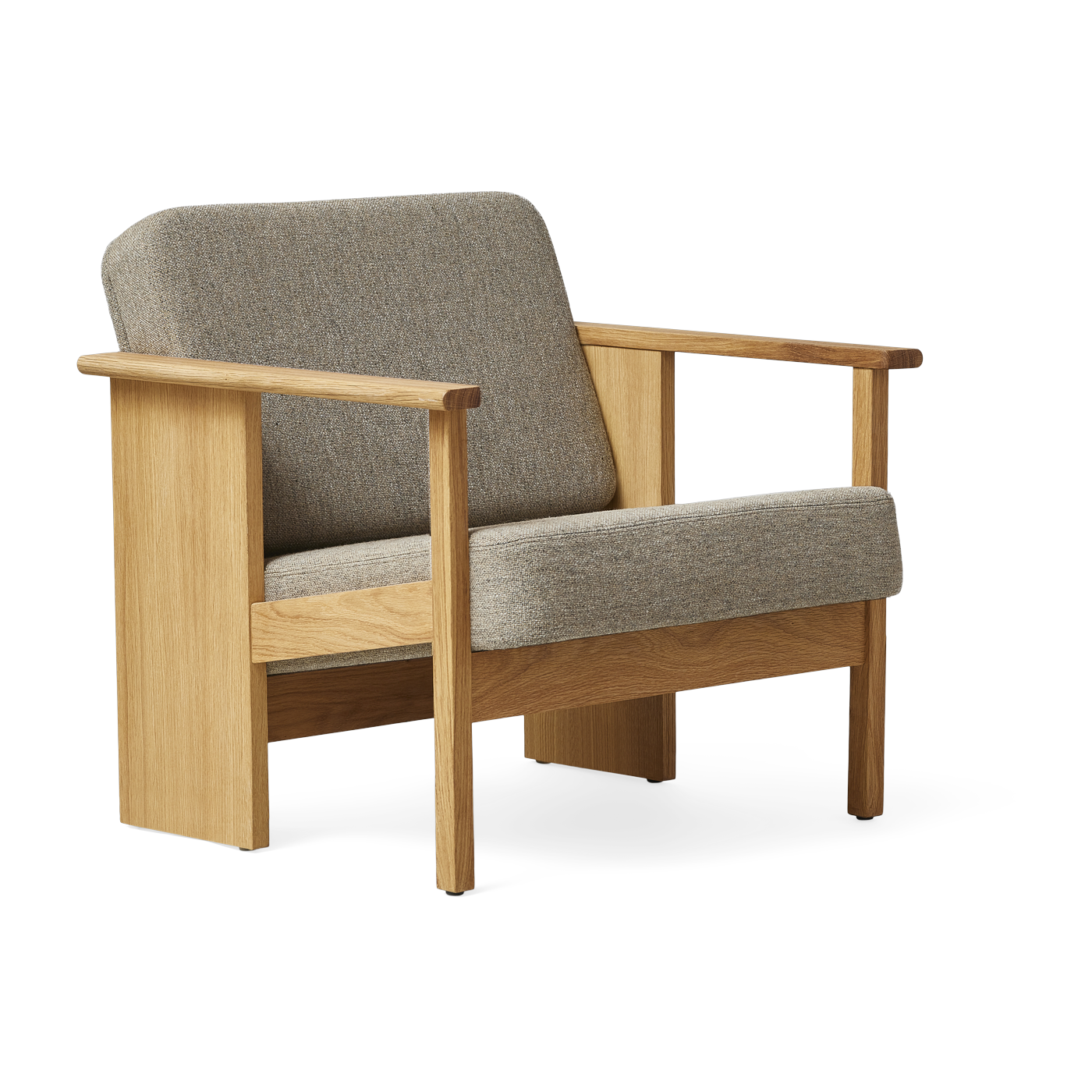 Sessel aus geölter Eiche und taupefarbener Sitzfläche 73x69x70cm Hallingdal -. Form & Refine