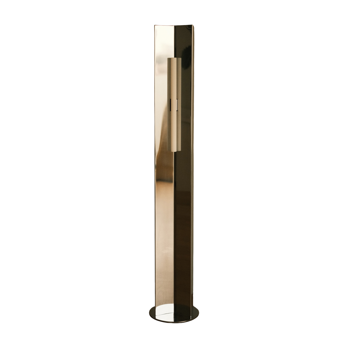 مصباح أرضي بفولاذ مصقول بتأثير مرآة 158x28x28cm Arrow 158 - Violaine d'Harcourt
