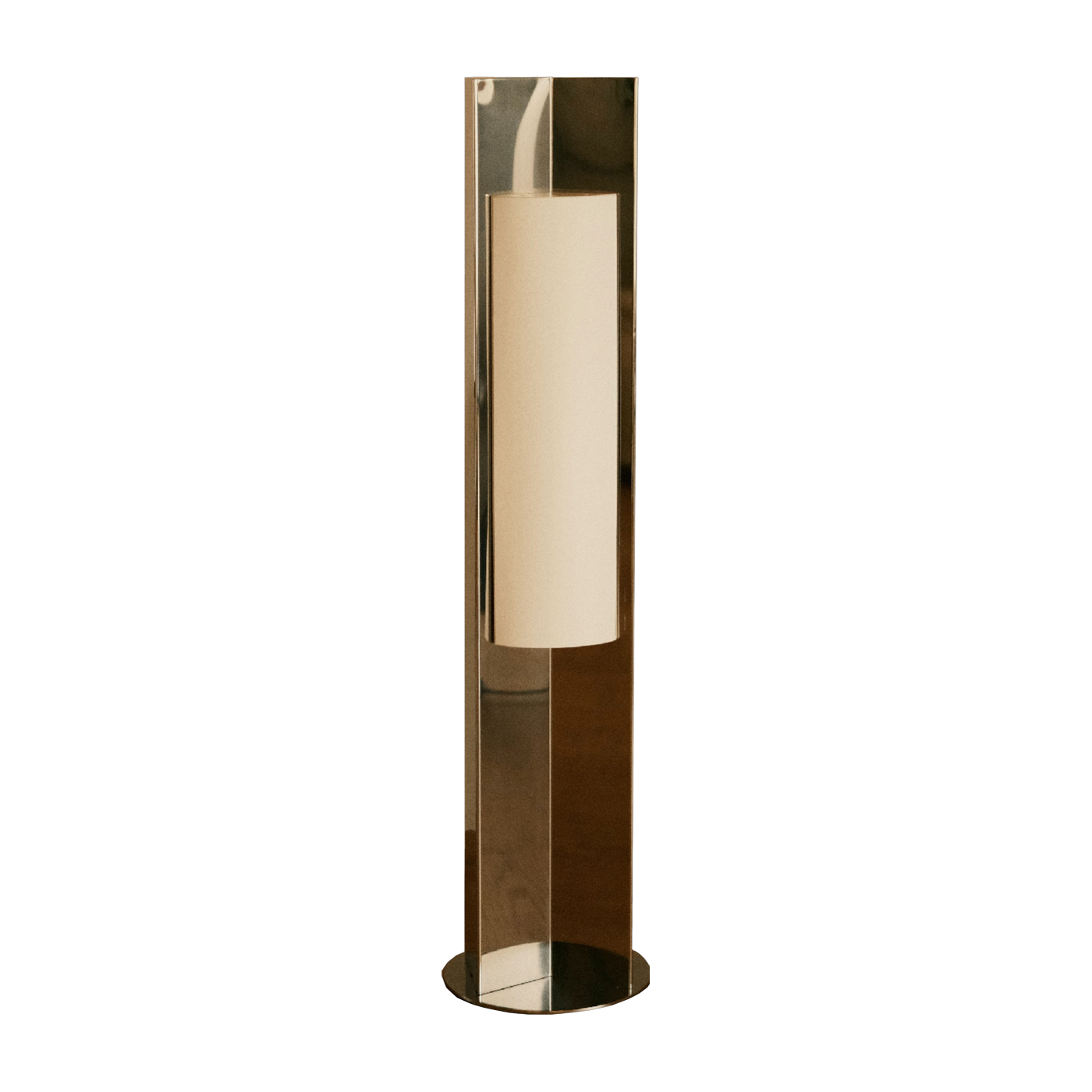 مصباح أرضي بفولاذ مصقول بتأثير مرآة مع منتشر 120x28x28cm Arrow 120 - Violaine d'Harcourt