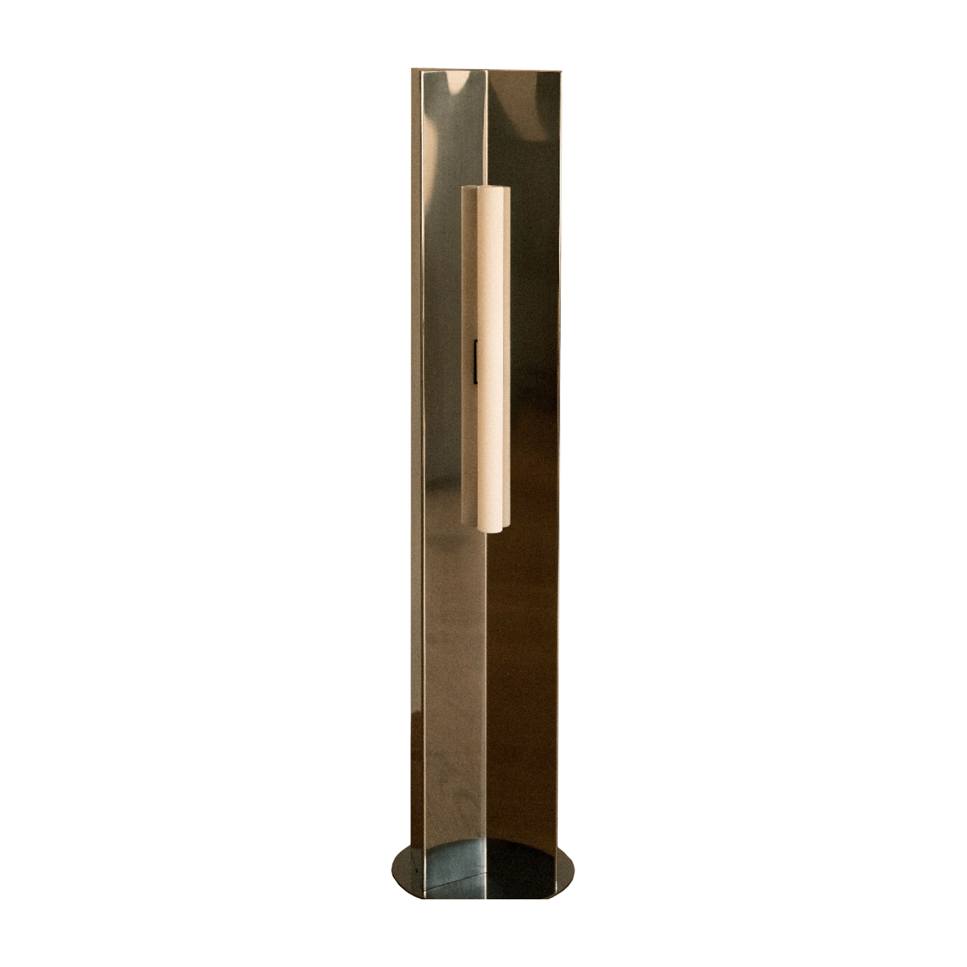 مصباح أرضي بفولاذ مصقول بتأثير مرآة 120x28x28cm Arrow 120 - Violaine d'Harcourt