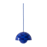 Cobalt blue and twilight blue patterned hanging lamp 23x16cm Flowerpot VP1 - &tradition