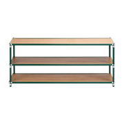 Consola de madera y acero verde 130x50x53cm - Custom Form