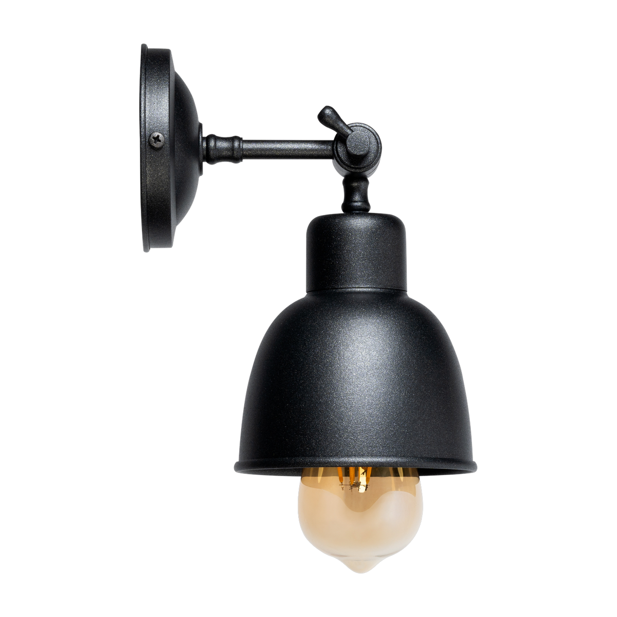 Black steel wall light 12x 22x12 Freja - Custom Form