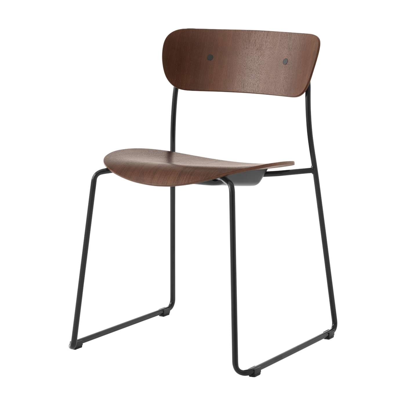 Sedia in noce laccata Pavillon AV51 - &tradition