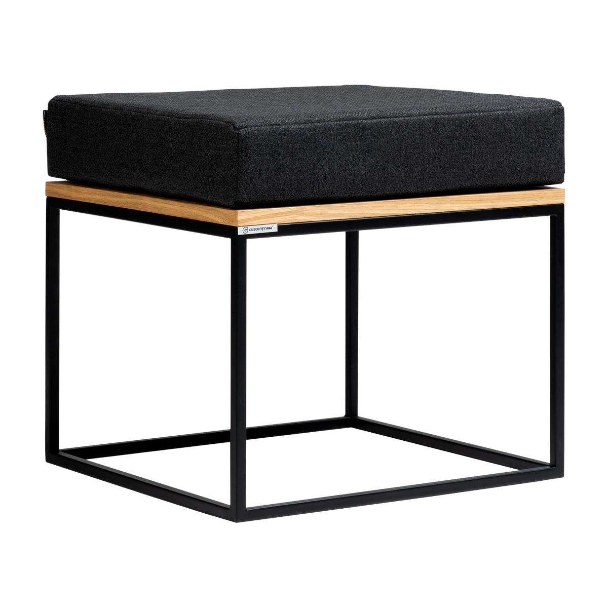 Pouf sur plateforme en bois et en acier Tensio - Custom Form