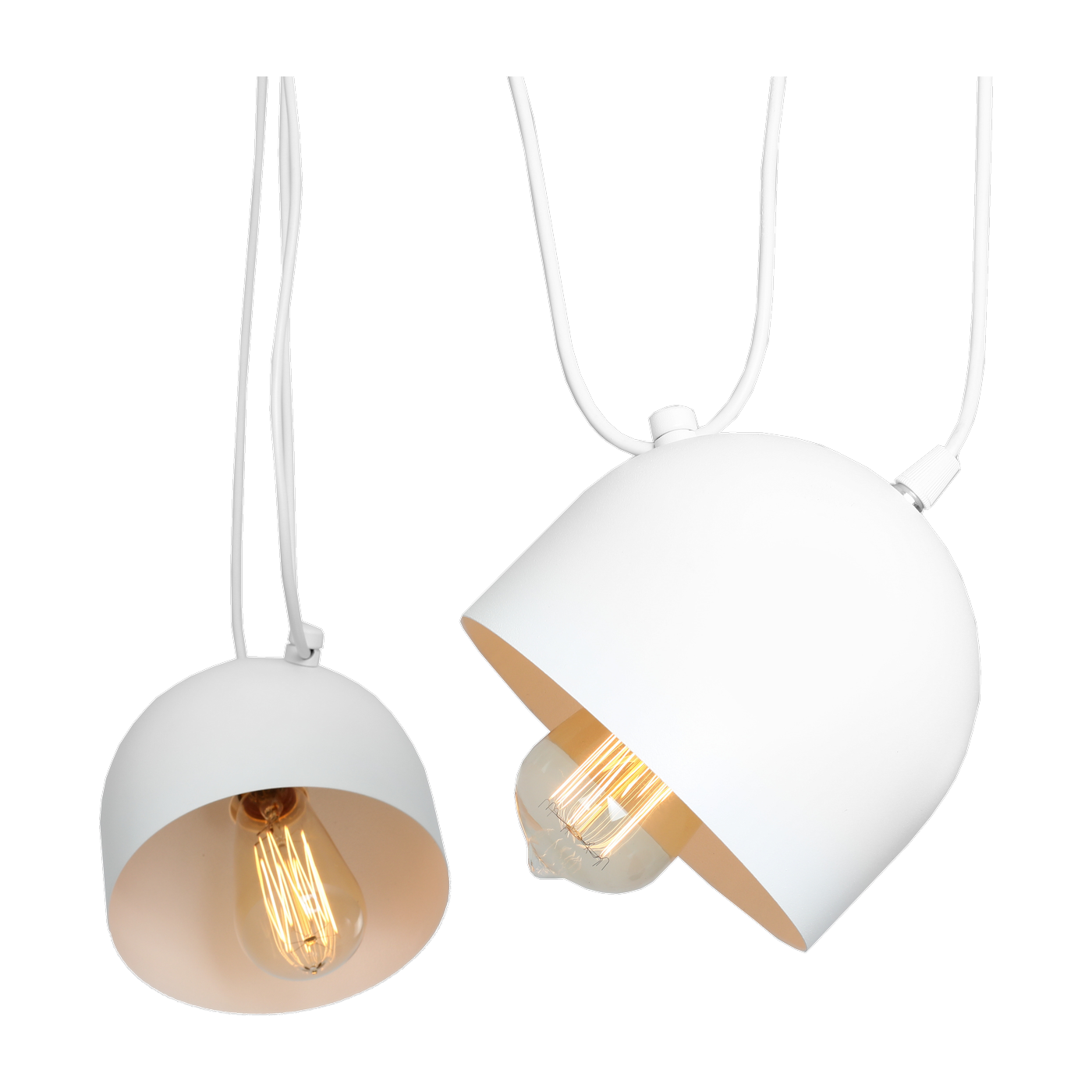 Popo 2 lámpara colgante de acero blanco - Custom Form