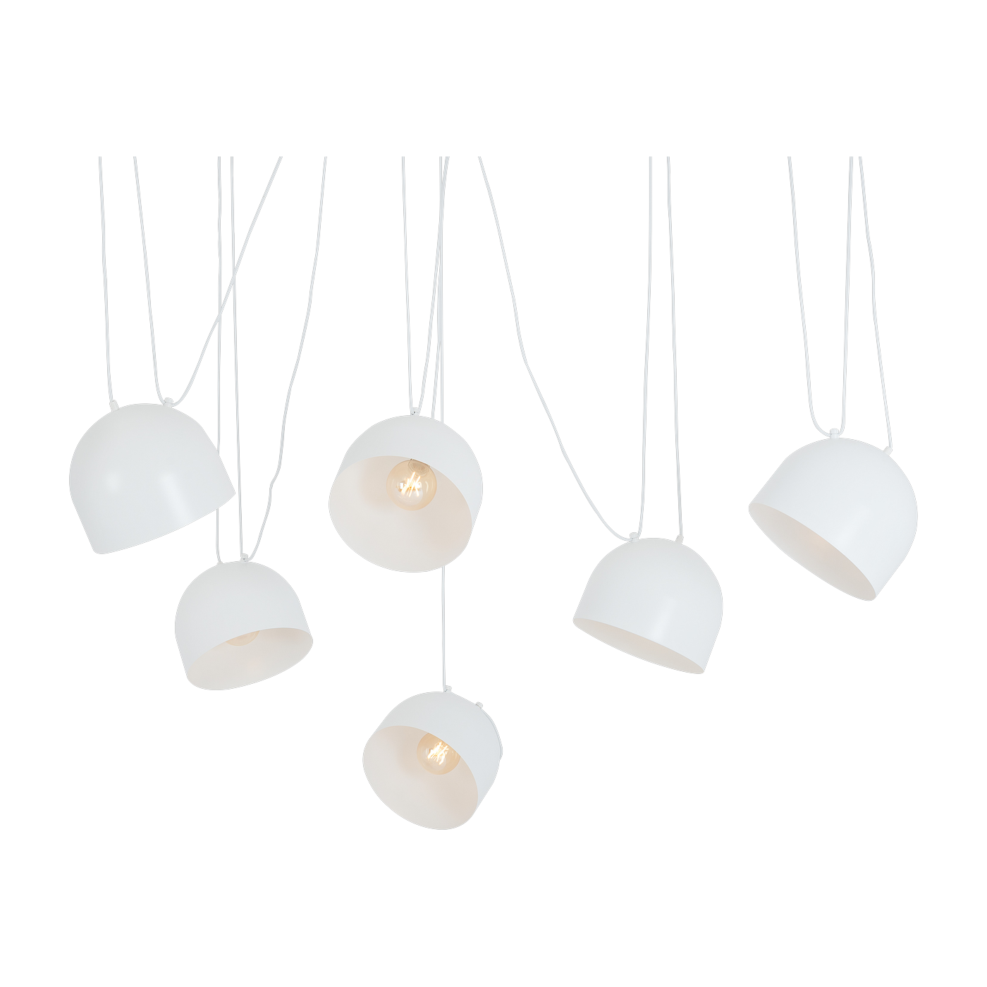 Popo 6- lámpara colgante de acero blanco Custom Form