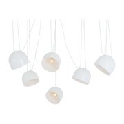 Popo 6- white steel pendant lamp Custom Form
