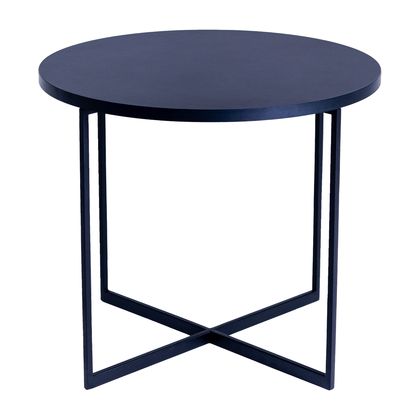 Side table ronde in navy blue metal 50cm Niko - Custom Form