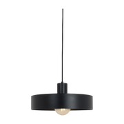 Fay 35cm lampada a sospensione cilindrica in metallo nero - Custom Form