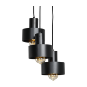 Fay 33cm cylindrical black metal pendant lamp kolo 3 - Custom Form