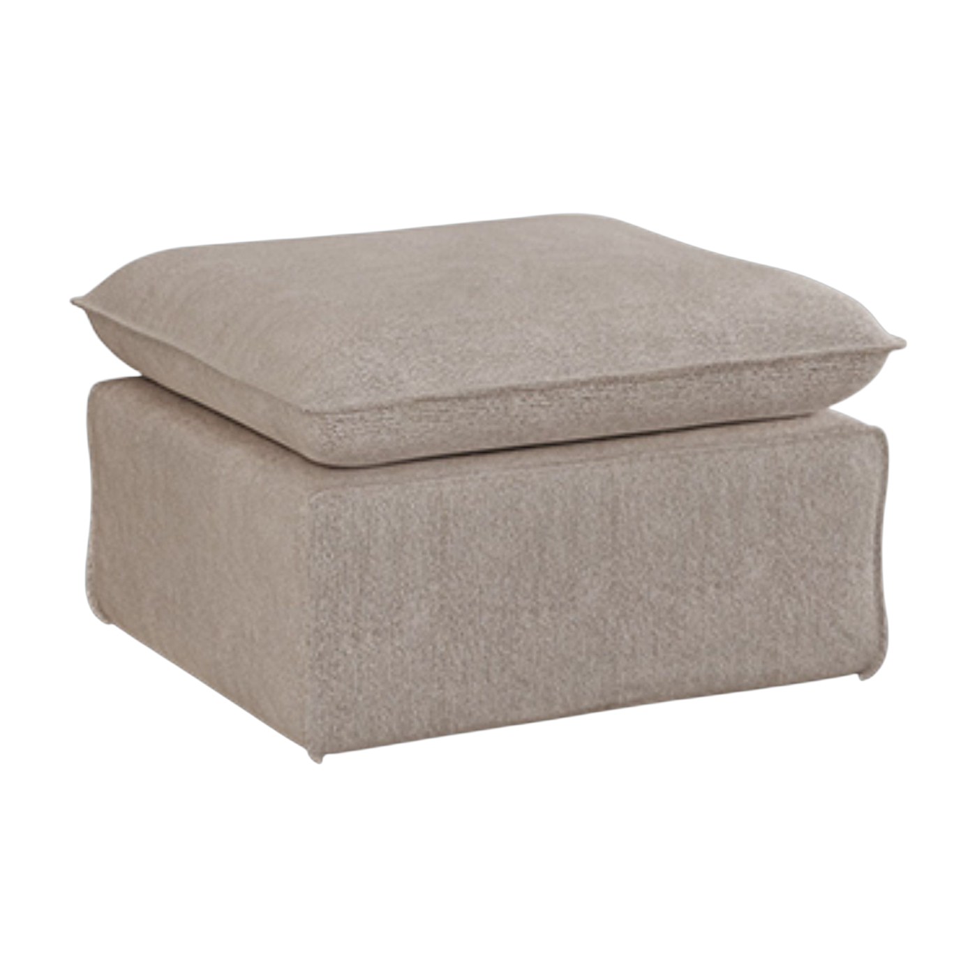 Pouf in tessuto beige 65x72cm Hocker - HKLIVING