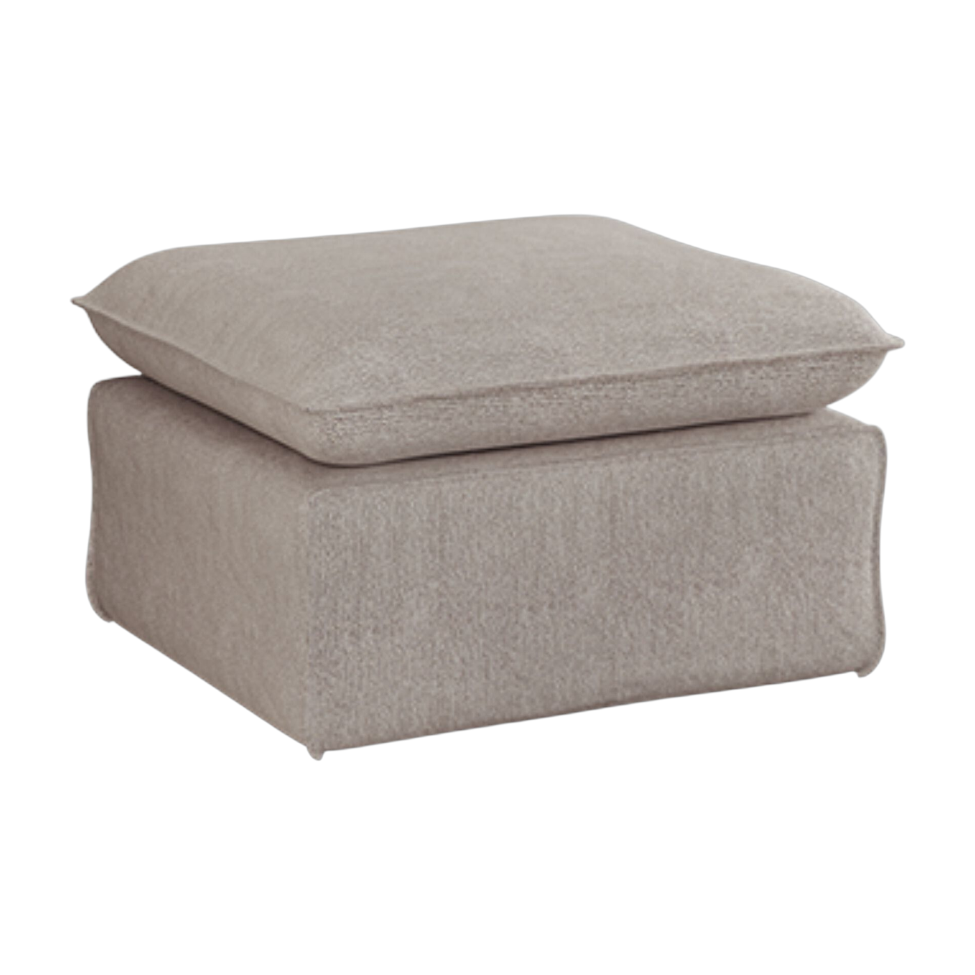 Pouf in tessuto gris clair 65x72cm Hocker - HKLIVING