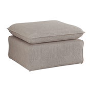 Puff de tela gris clair 65x72cm Hocker - HKLIVING
