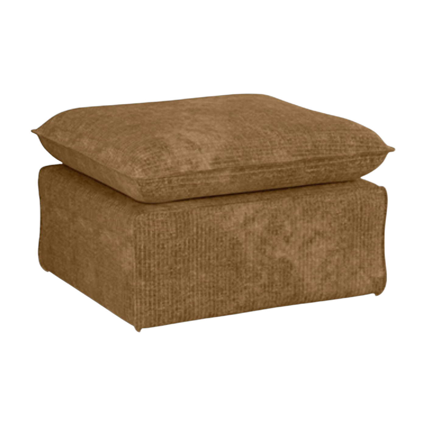Pouf in velluto a coste color oro antico 65x72cm Hocker - HKLIVING