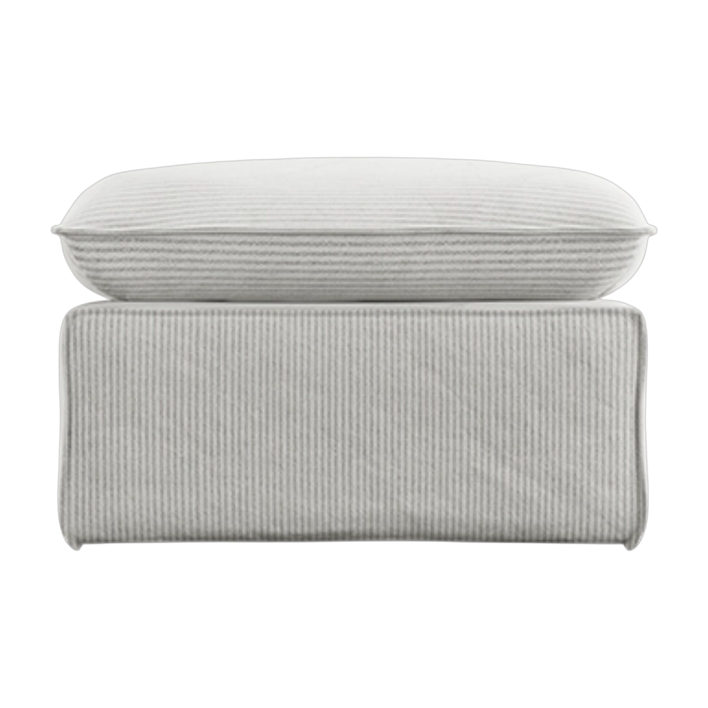 Sitzsack aus grauem Cordstoff 65x72cm Hocker -. HKLIVING