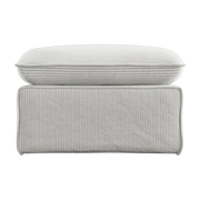 Puff de pana gris 65x72cm Hocker - HKLIVING
