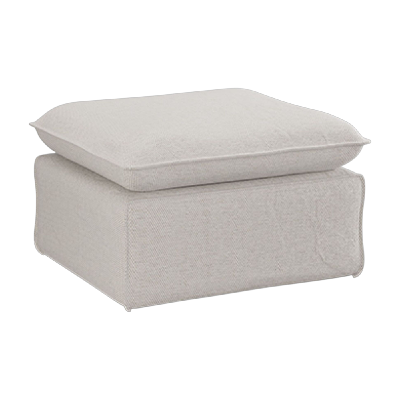 Pouf beige in tessuto cosy 65x72cm Hocker - HKLIVING