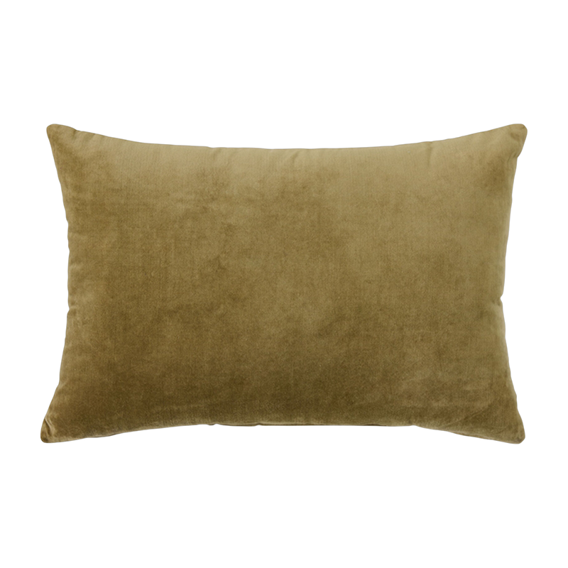 Coussin en velours vert armée (60X40cm) - HKLIVING
