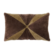 Cuscino in velluto marrone (50X30Cm) - HKLIVING