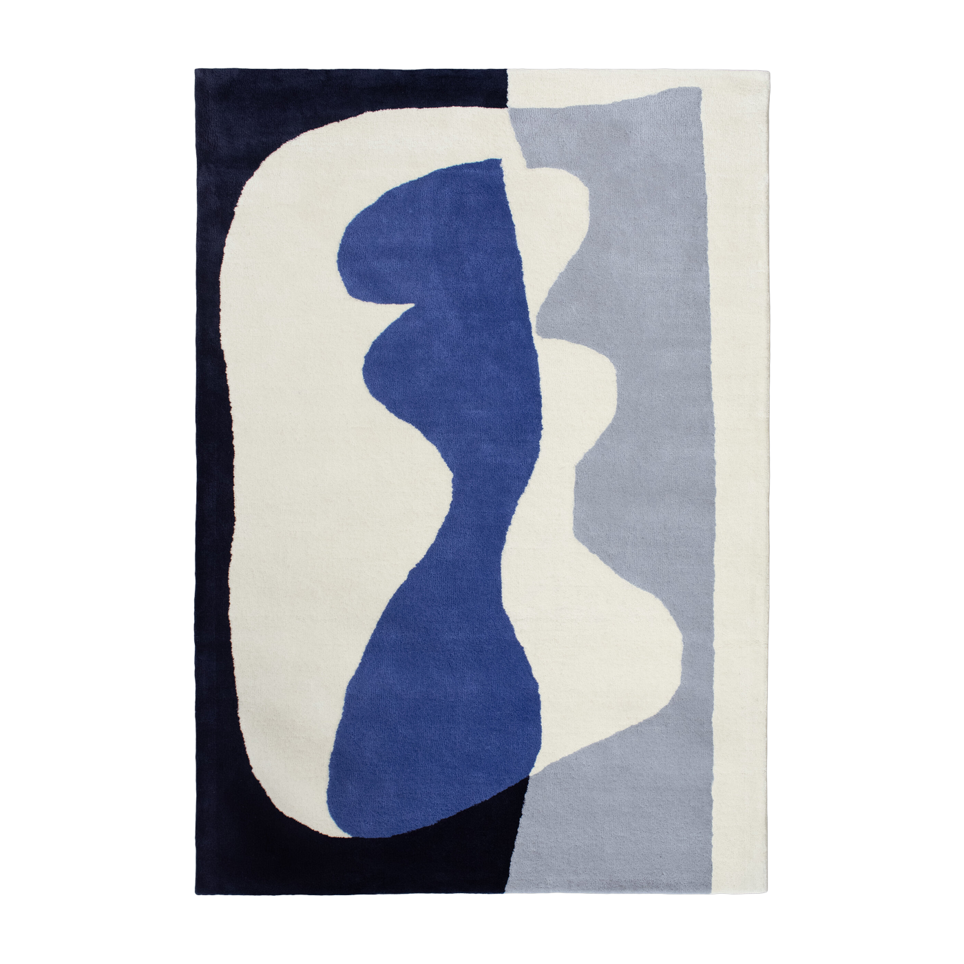 Rectangular blue wool rug 200x290 cm Narcisse - Edito