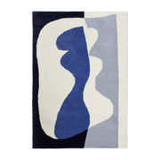 Rectangular blue wool rug 200x290 cm Narcisse - Edito