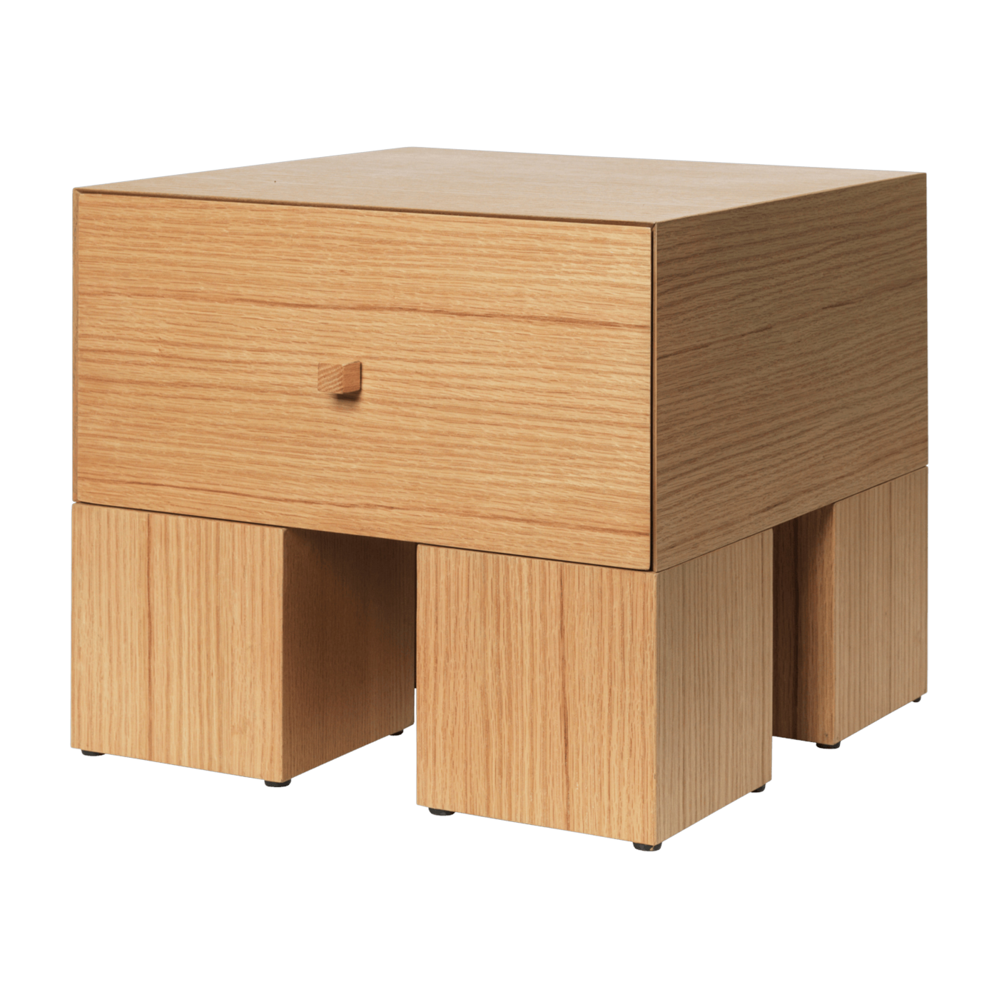 Table de chevet en chêne naturel 40x45cm Kuben - Ferm Living