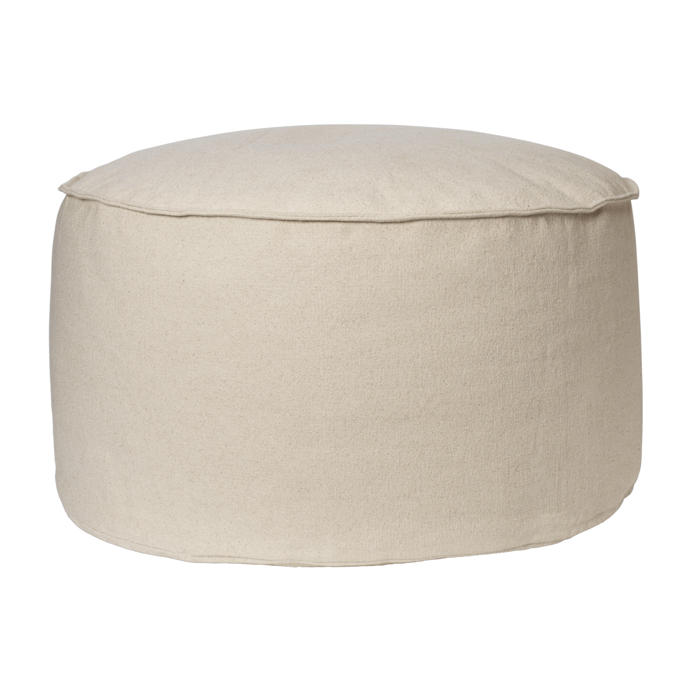 Pouf en coton beige 80cm Aun - Ferm living