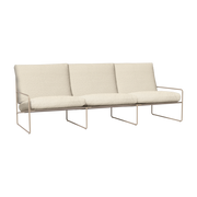 Sofá de exterior de 3 plazas en acero y tela beige 233x85x79cm Desert 1 - Ferm living