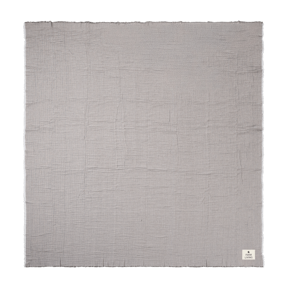 Couvre lit en coton bleu et blanc 250x240cm Fino - Ferm living