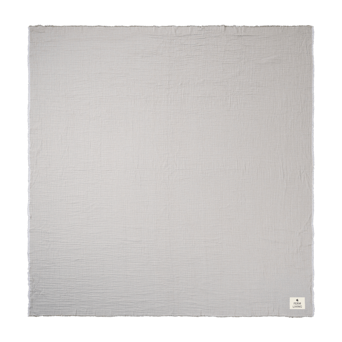 Copriletto in cotone verde chiaro e bianco 250x240cm Fino - Ferm living