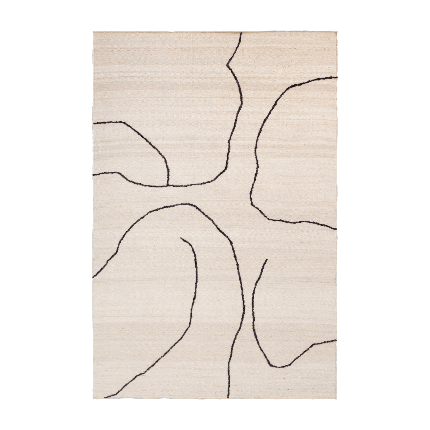 Beige jute rug 170x240cm Gesso - Ferm living