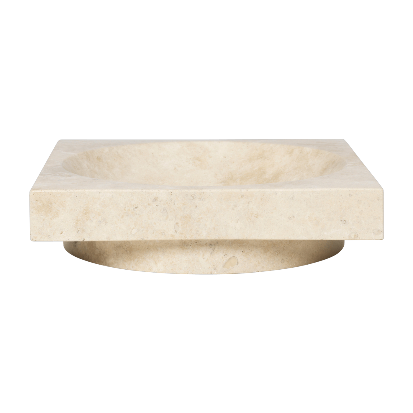 Vide-poche en travertin beige 27x7cm Hew - Ferm living