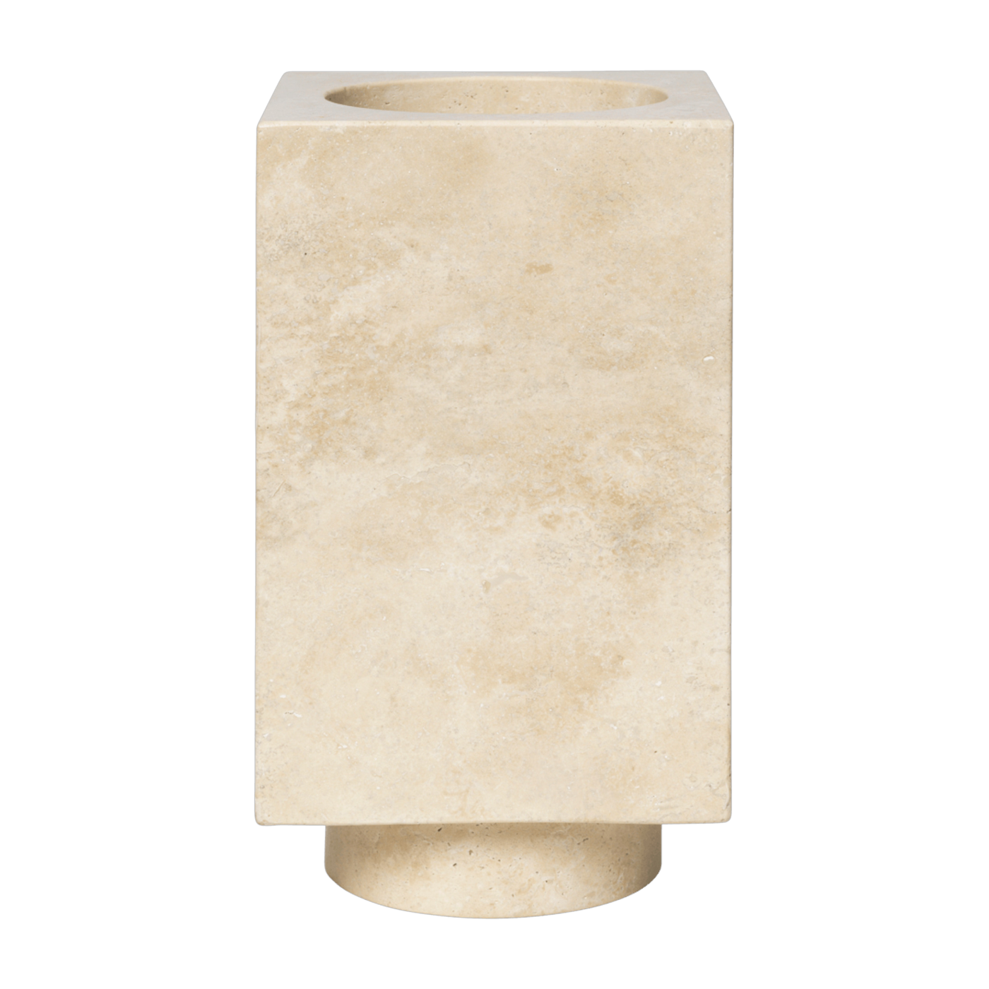 Vase in beige travertine 12x21cm Hew - Ferm Living