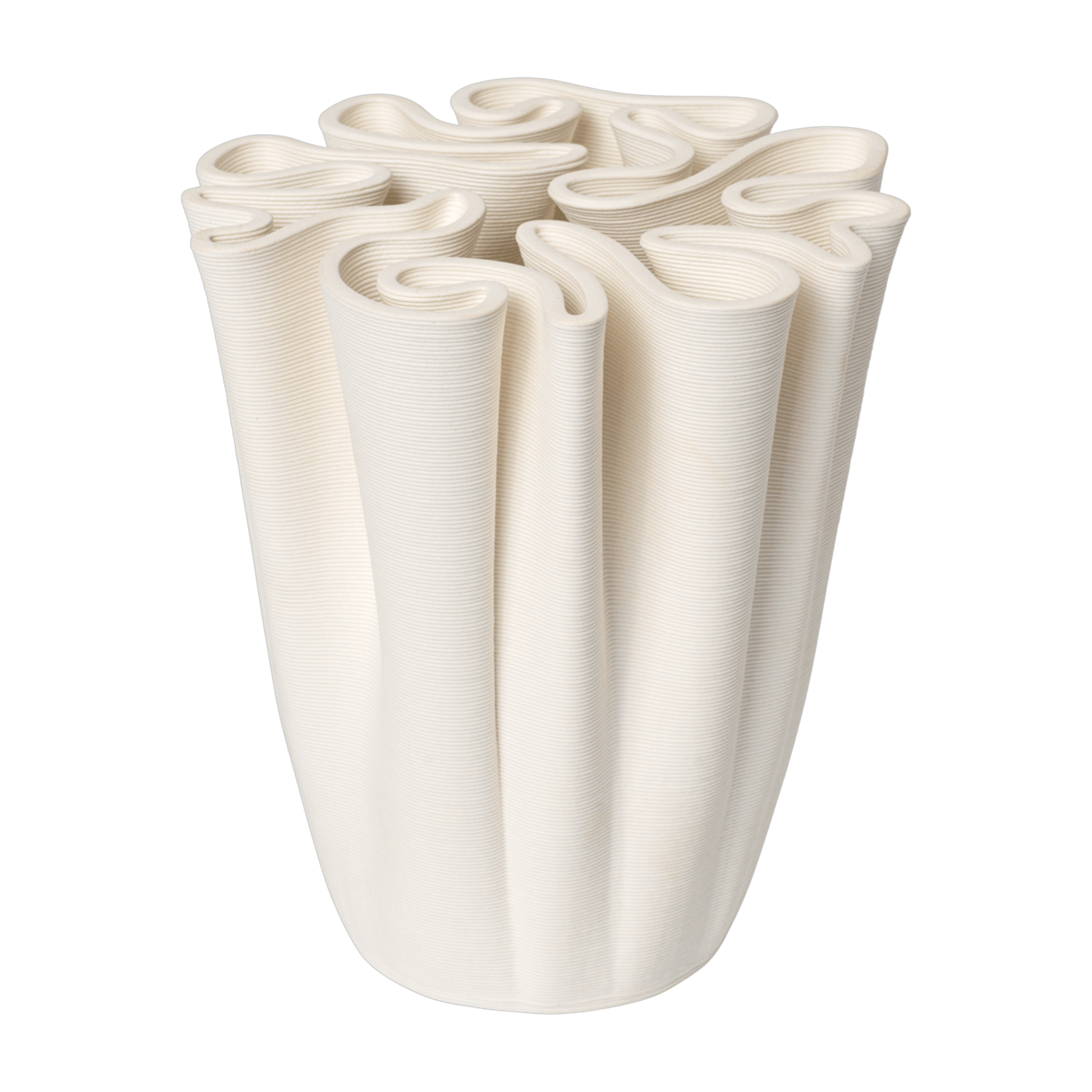 Vase white stoneware 15x18cm Dedali - Ferm living