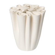 Vase gres bianco 15x18cm Dedali - Ferm living