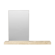 Specchio con mensola in travertino 45x8x32cm Caseta - Ferm living