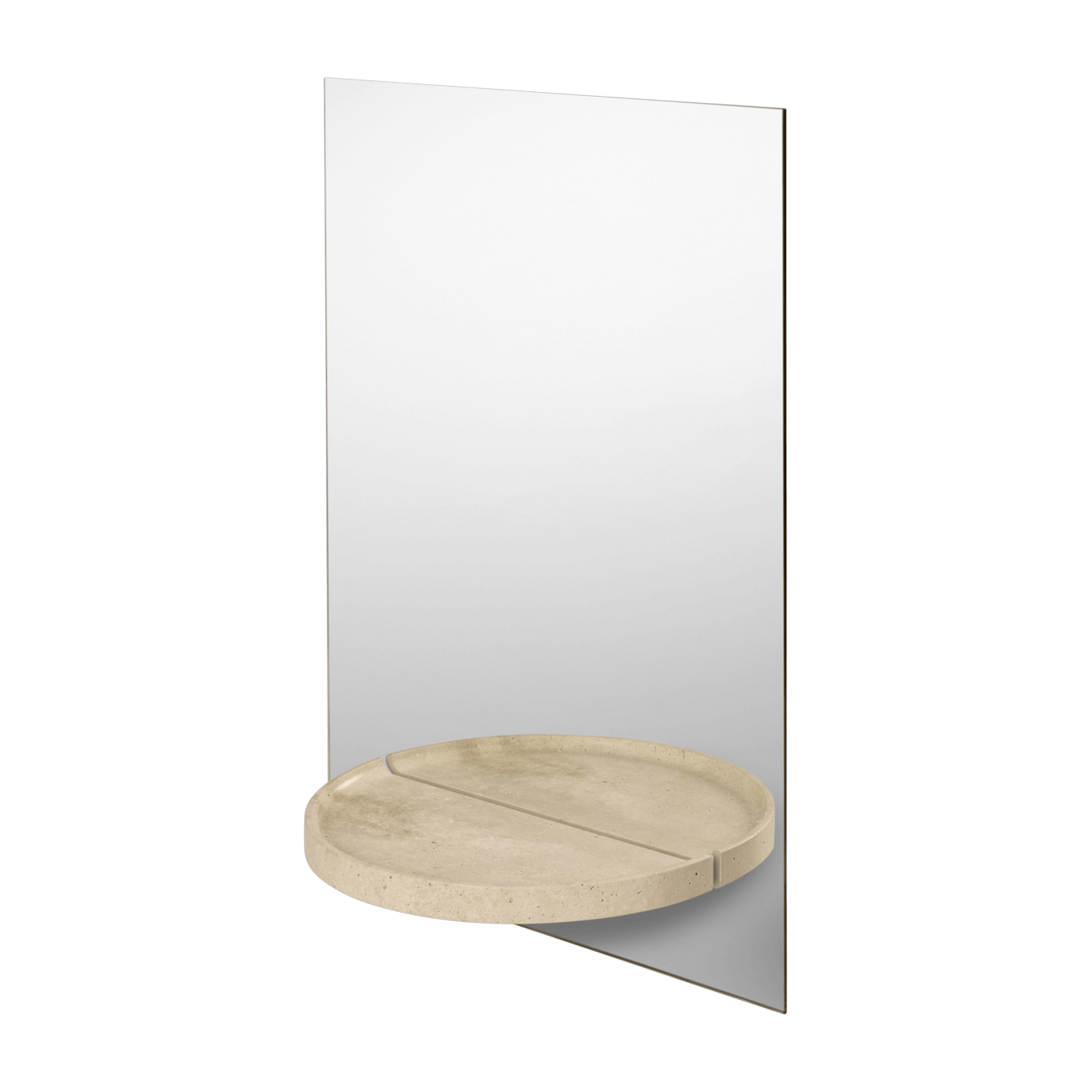 Espejo Symmetry con repisa de travertino 41x74x58cm - Ferm living