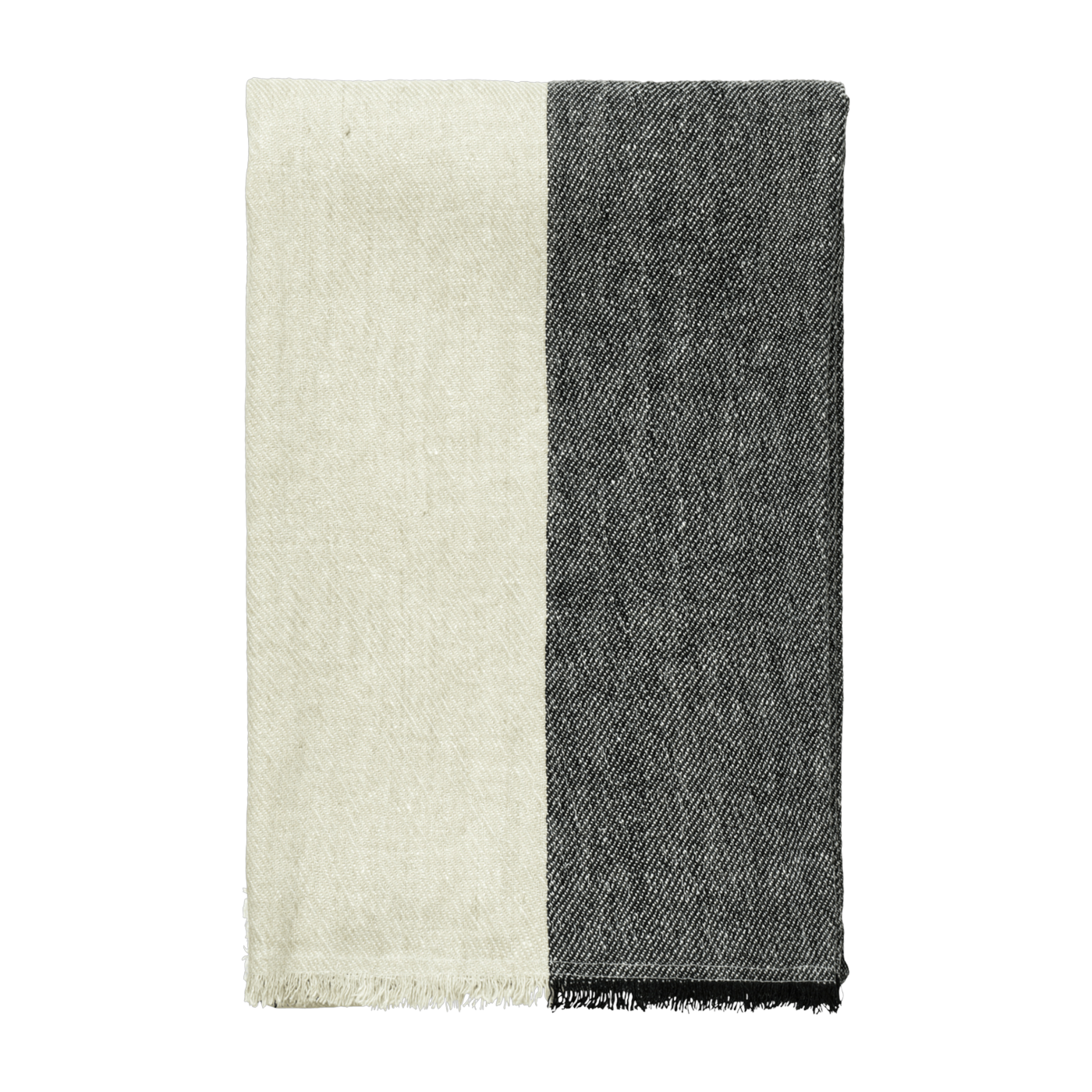 Lenzuolo di lino bi nero e verde pallido 170x120cm - Ferm living