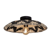 Black and natural sea rush ceiling light 45x8cm Andros - Good & Mojo