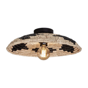 Black, natural and white sea rush ceiling light 45x8cm Andros - Good & Mojo