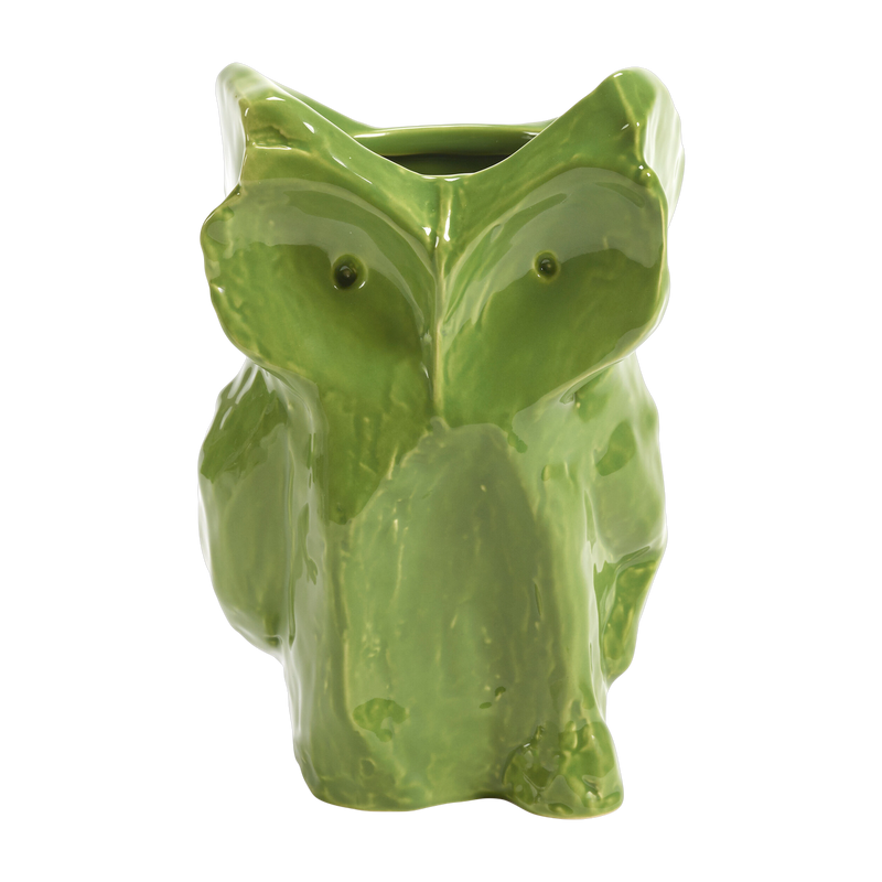 Green stoneware owl vase 23cm Après Minuit - Serax