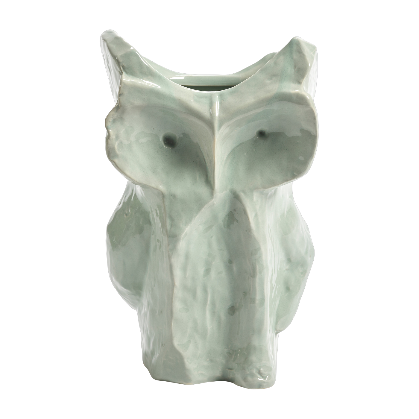 Vase Eule aus hellblauem Steingut 30cm After Midnight -. Serax