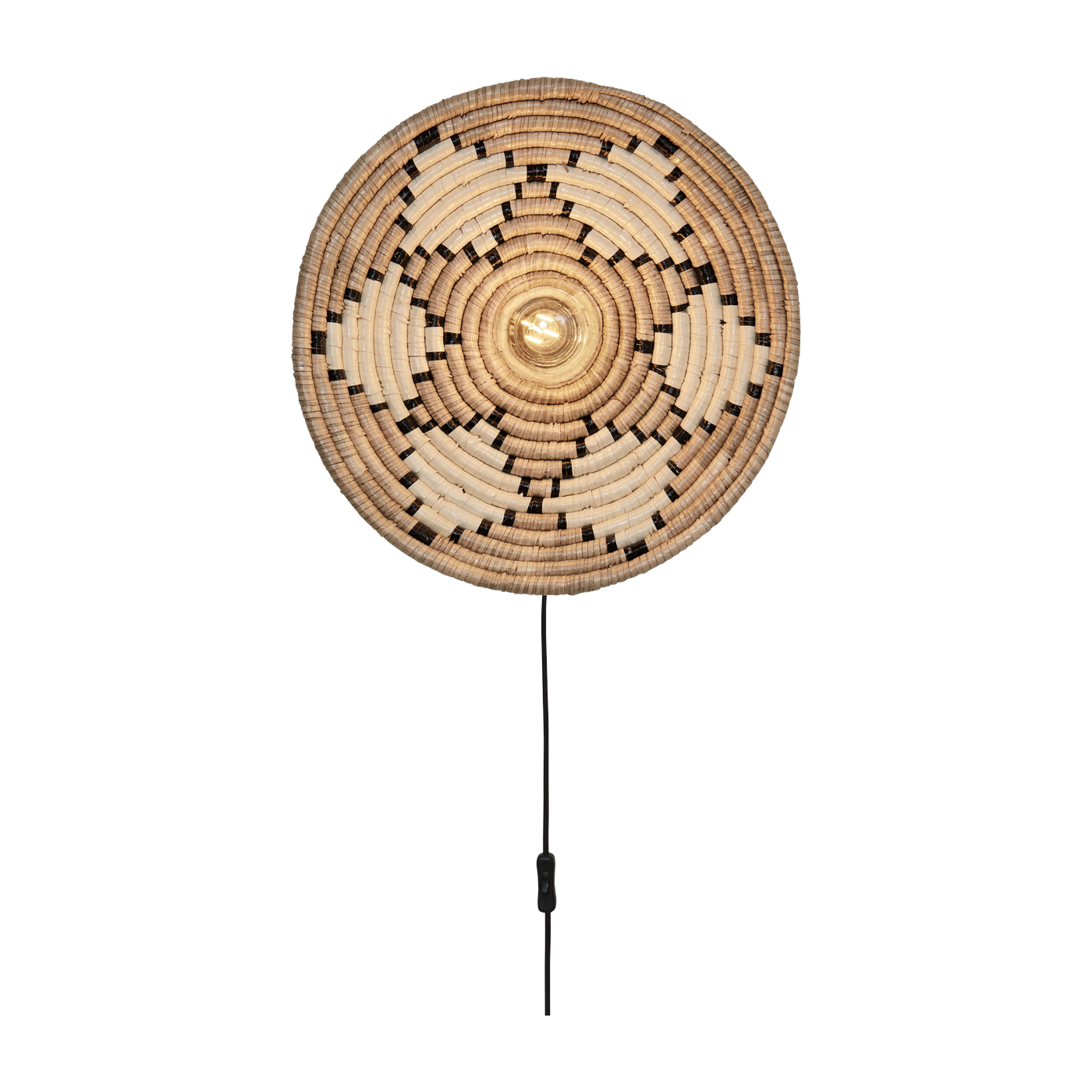 Lampada da parete in giunco marino bianco e naturale 45x8cm Andros - Good & Mojo