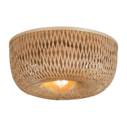 Bamboo ceiling lamp natural half round shade 35x15cm Barbados - Good & Mojo
