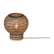 Lámpara de mesa de bambú natural y marrón 25x27cm Barbados - Good & Mojo